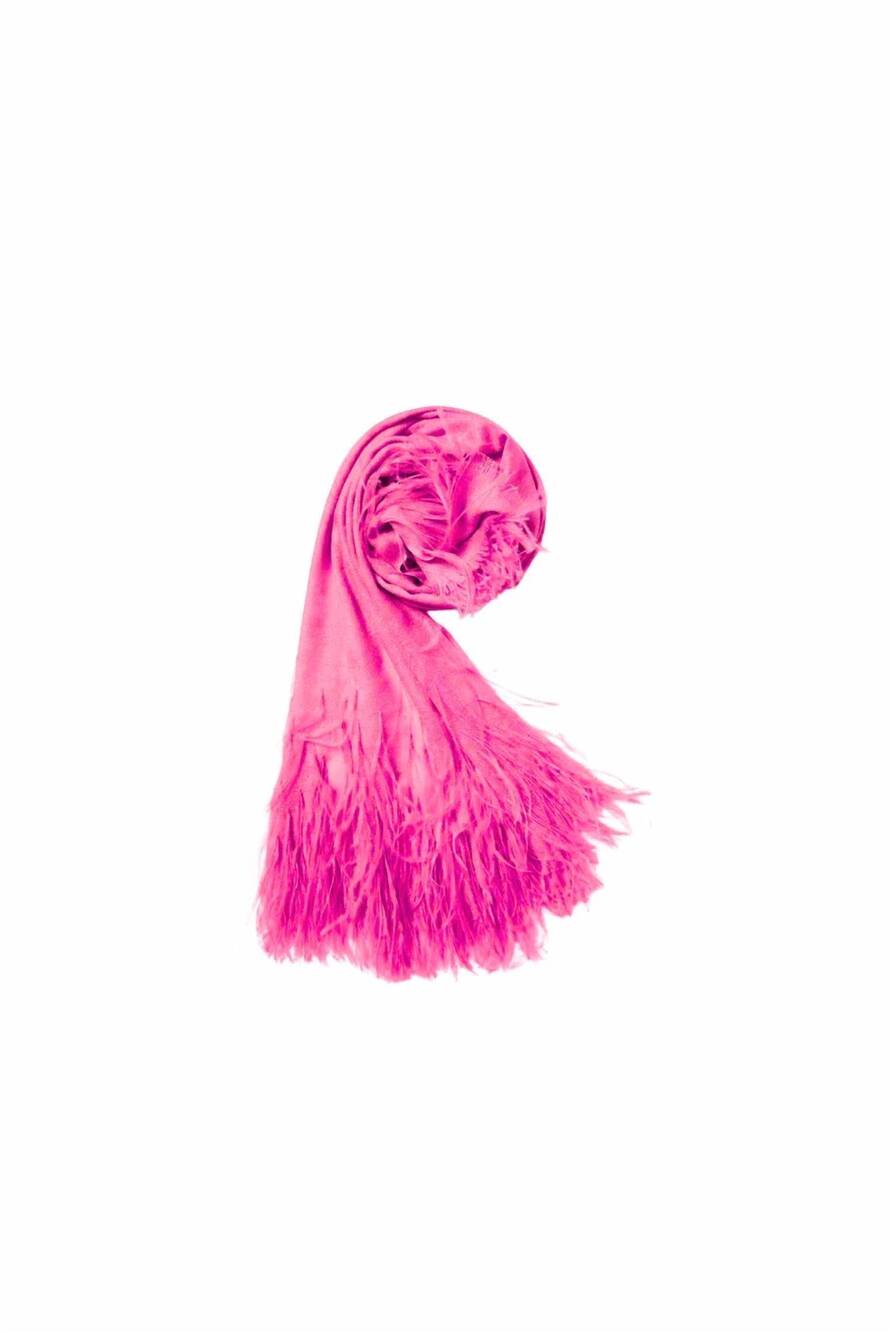 NEW VALENTINO GARAVANI lace feather shawl in pink